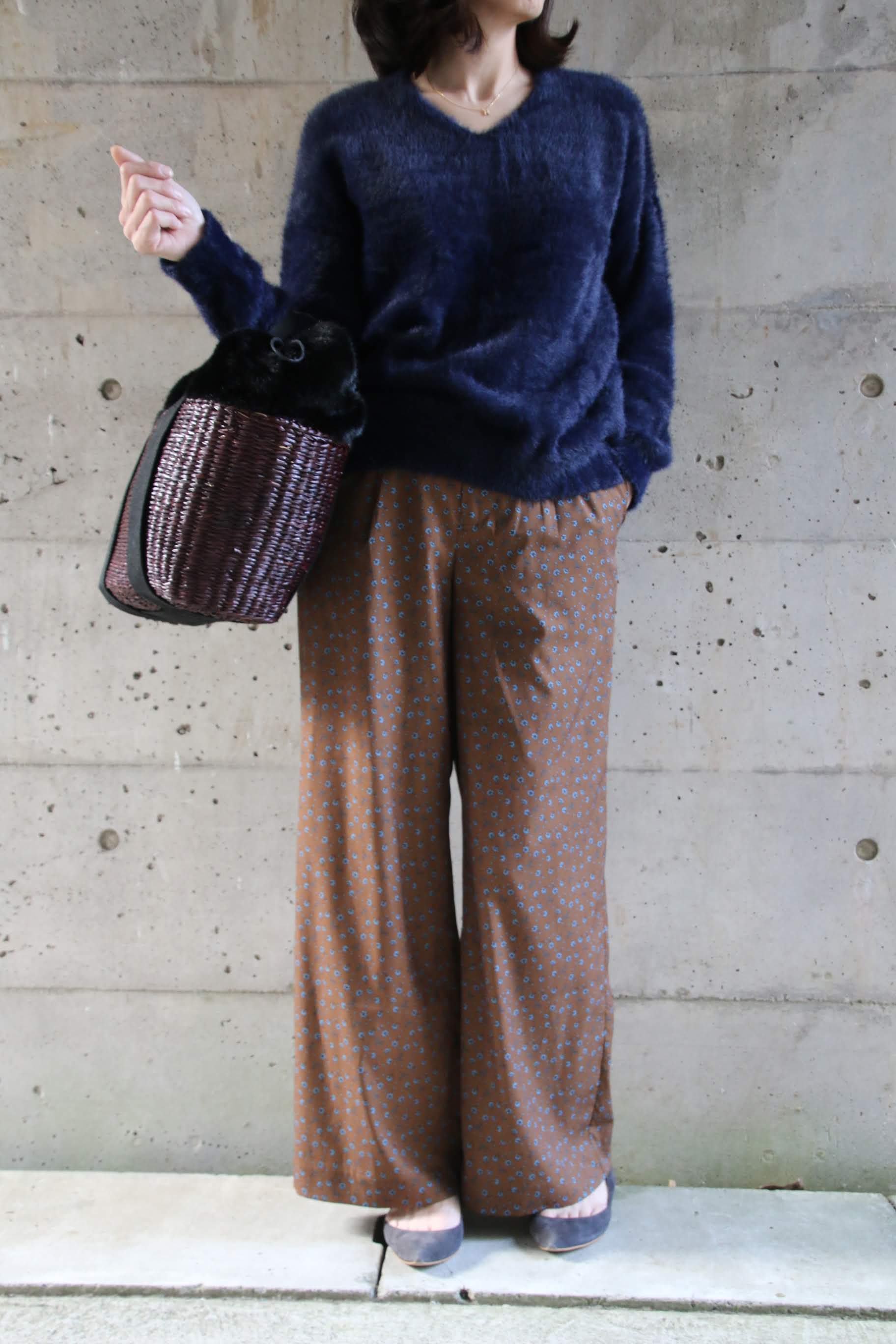 プリントパンツコーディネート