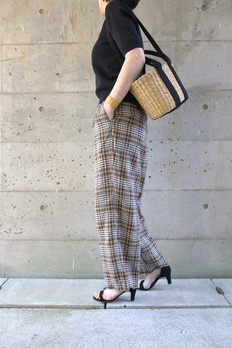 チェックパンツコーデ
