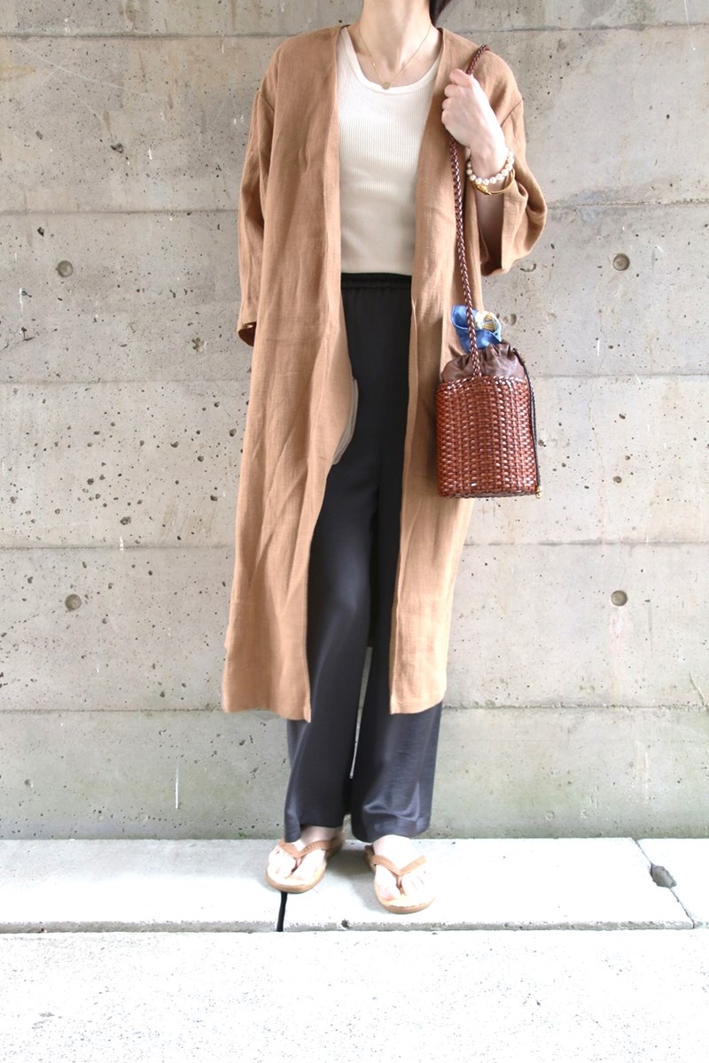 ロングジャケットコーデ