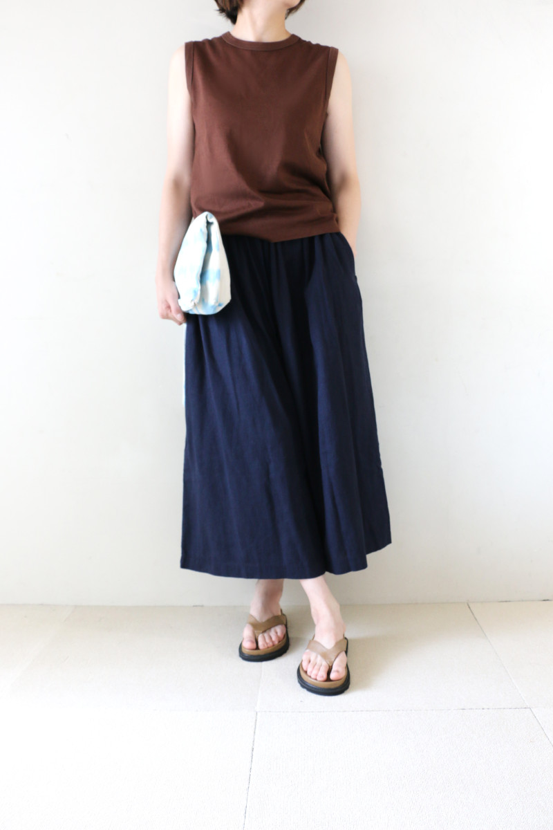 CINOHタンク×ロングキュロットコーデアイチャッチ