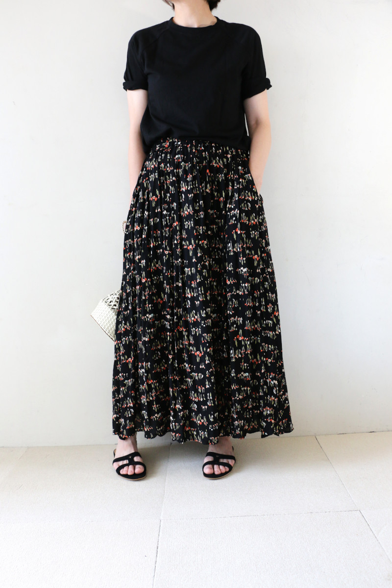 フラワープリントスカートコーデアイチャッチ