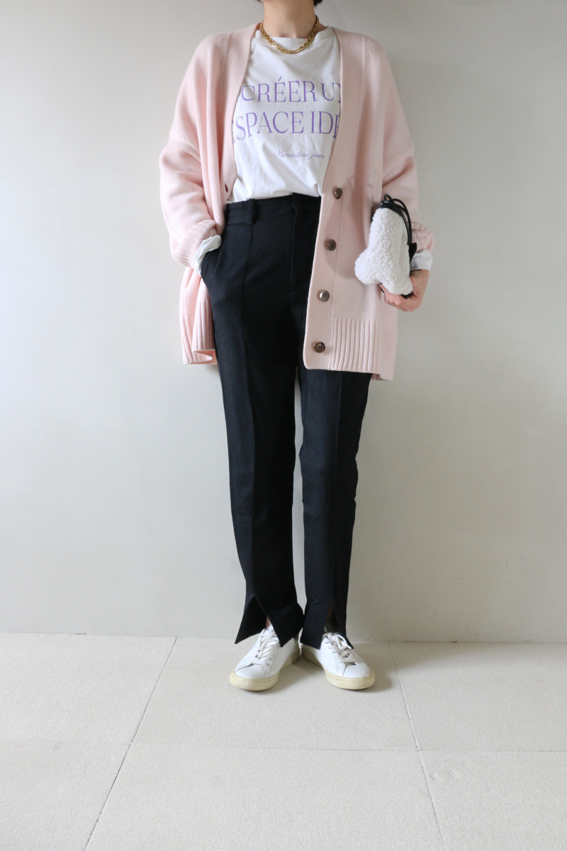 PINKカーディガンコーデ5