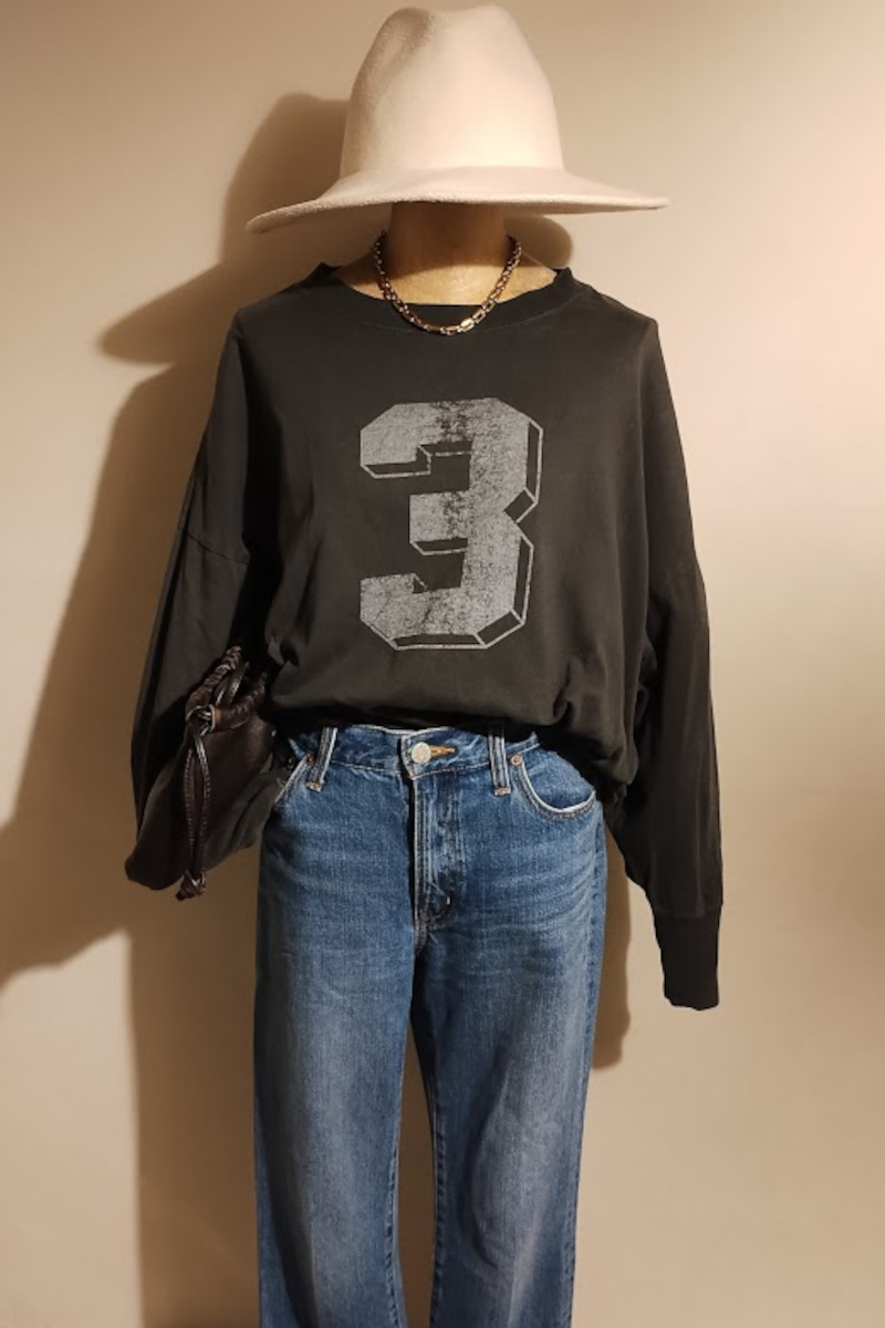 IENAカーディガン×AP STUDIOロングスリーブカットソーコーデ5