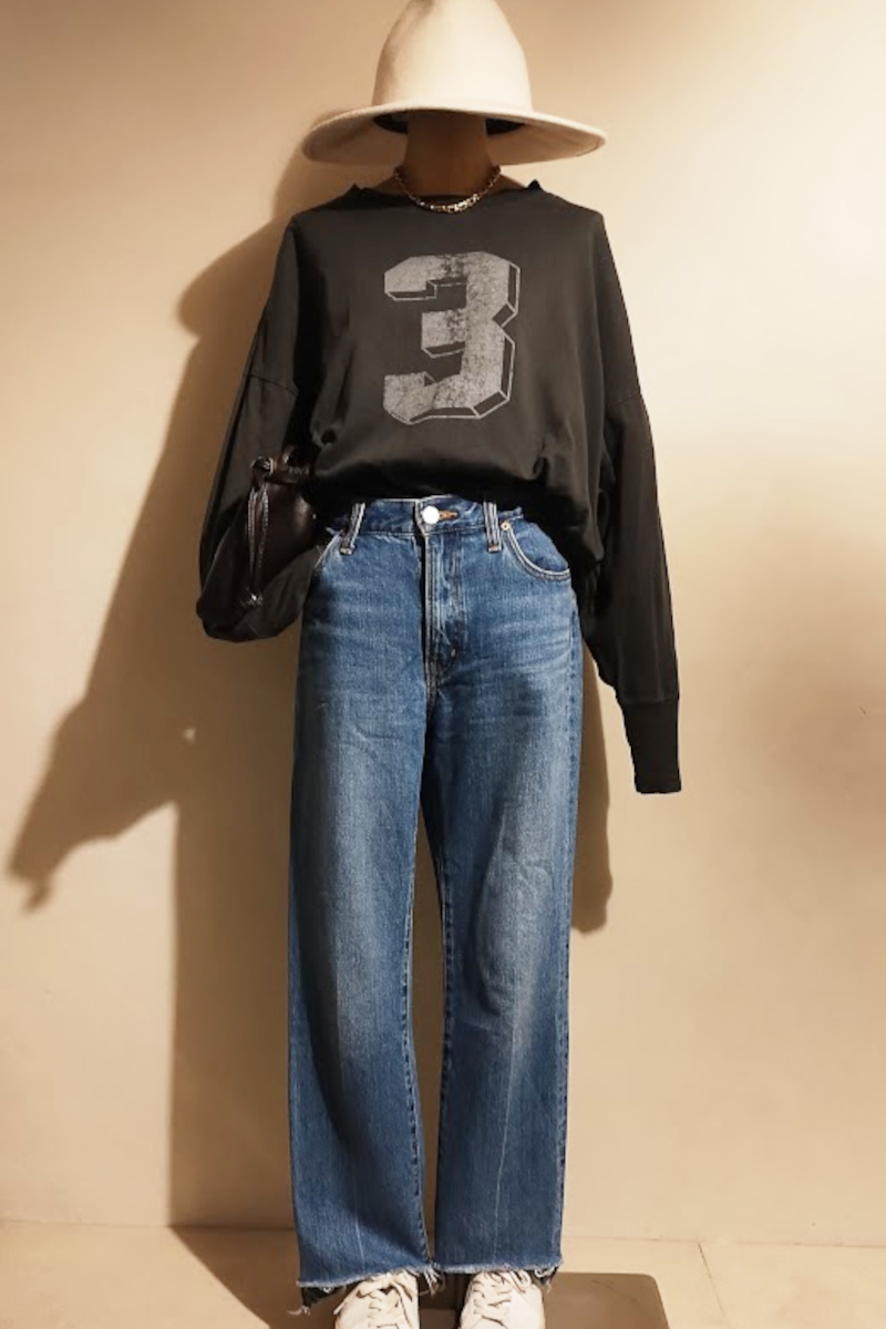 IENAカーディガン×AP STUDIOロングスリーブカットソーコーデ13