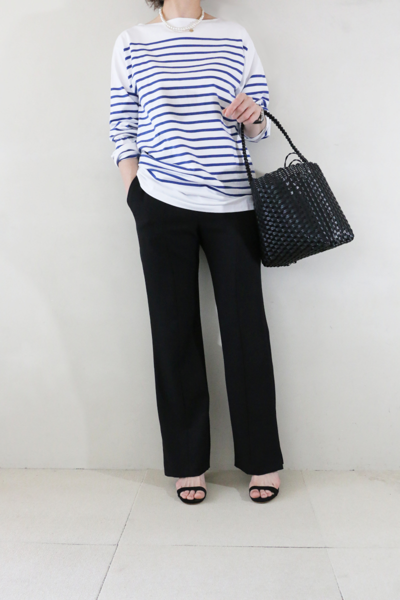 Coco Stripe T×ストレッチパンツコーデ2