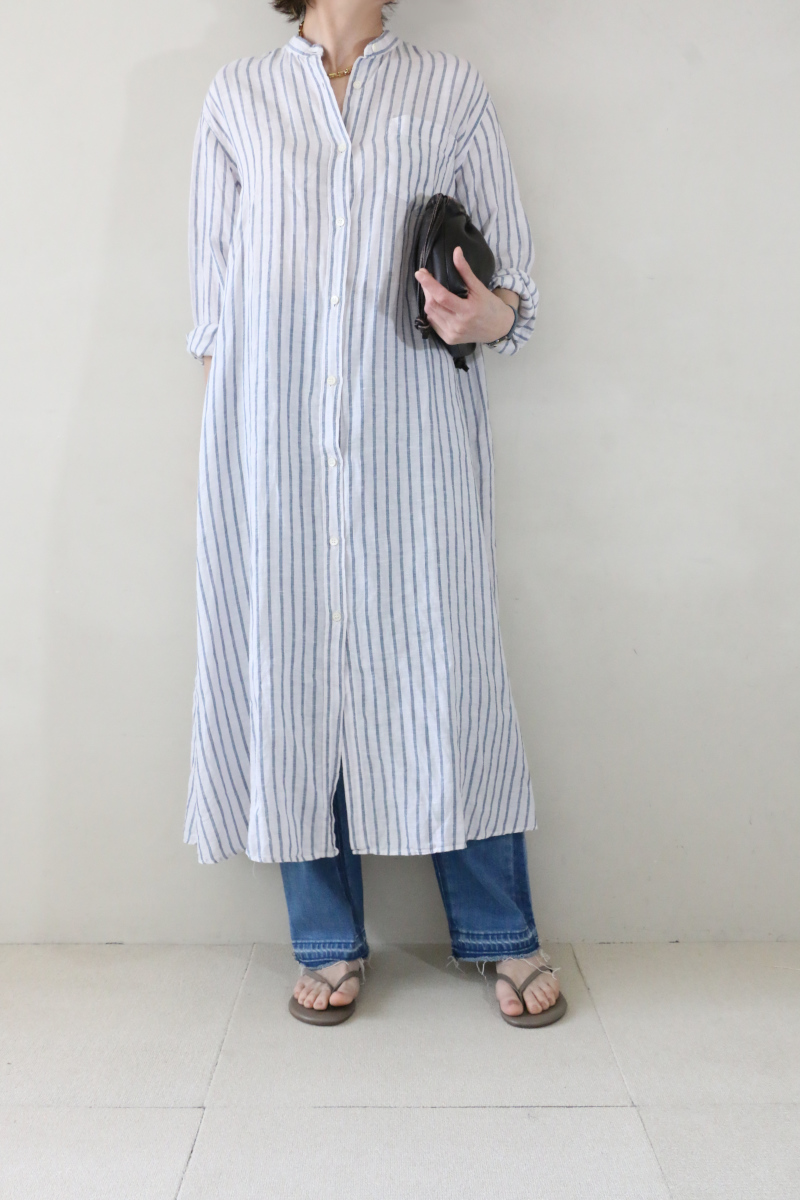 フレンチリネンフレアワンピース3