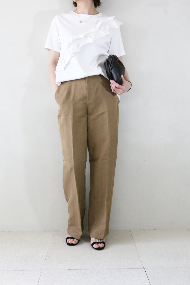 フリルTEE×ワイドパンツコーデアイキャッチ